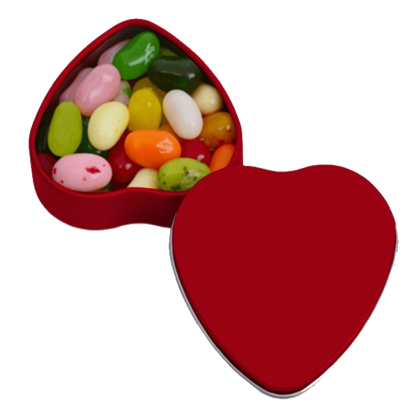 Personalized heart candy container